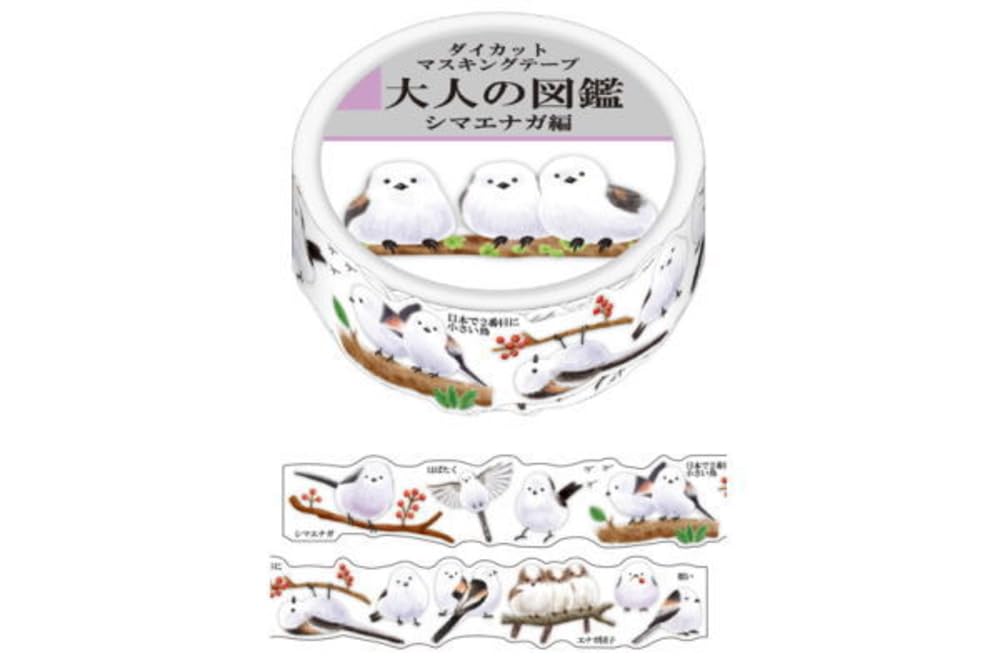 Kamio Japan Взрослая Энциклопедия Маскировка 213902 Высеченная Лента, Длиннохвостая Синица,